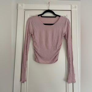 ALO Gather Long Sleeve Rib Crop Top